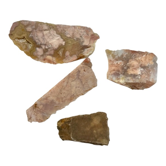 4 Oriental Flower Agate Crystals - Picture 2 of 5